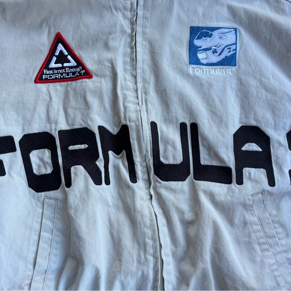 Formula Racing White Jacket with Patches - Picture 3 of 7